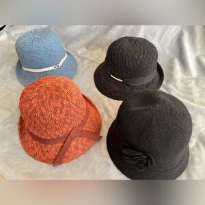 Ladies dress hats, set of four